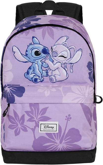 Lilo and Stitch Stitch & Angel-FAN HS Backpack 2.0, Lilac, 18 x 30 x 41 cm, Capacity 22 L