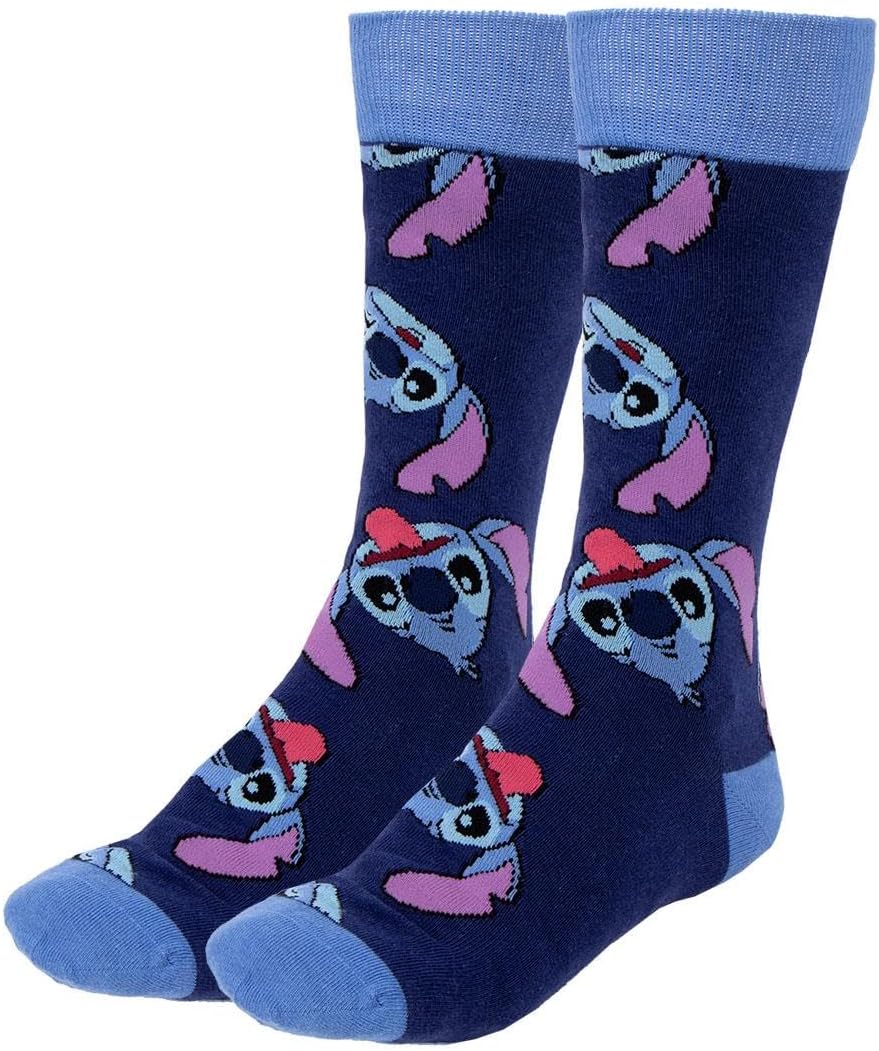 Disney Unisex Kinder Stitch Set Socken, Mehrfarbig, 40-46