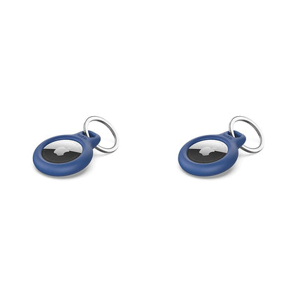 Belkin F8W973 AirTag Case with Key Ring (Secure Holder Protective Cover for Air Tag with Scratch Resistance Accessory) - Blue (Pack of 2