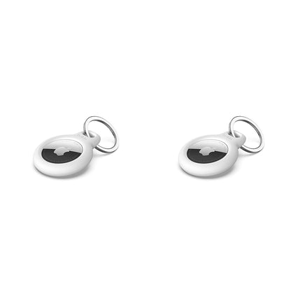 Belkin F8W973 AirTag Case with Key Ring (Secure Holder Protective Cover for Air Tag with Scratch Resistance Accessory) - White (Pack of 2