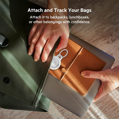 Belkin F8W973 AirTag Case with Key Ring (Secure Holder Protective Cover for Air Tag with Scratch Resistance Accessory) - White (Pack of 2
