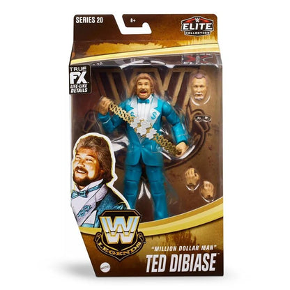 WWE Elite Collection Million Dollar Man Ted DiBiase Wrestling Action Figure Legends Mattel Series 20 (HLP55)