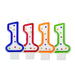 Folat 07781 Birthday Candle Number 1 with Colourful Dots, Multi Colors