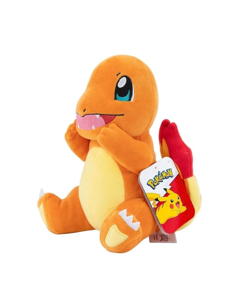 Pokémon Official & Premium Quality 8-inch Charmander Adorable, Ultra-Soft, Plush Toy, Perfect for Playing & Displaying-Gotta Catch ‘Em All
