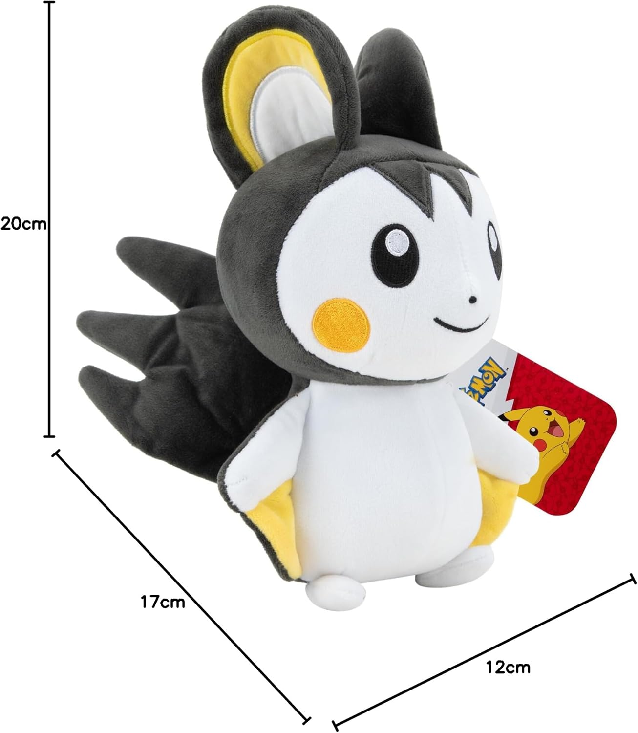 Pokémon Official & Premium Quality 8-inch Emolga Adorable, Ultra-Soft, Plush Toy, Perfect for Playing & Displaying-Gotta Catch ‘Em All