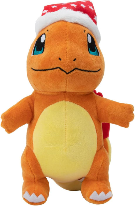 Pokémon Official & Premium Quality 8-inch Holiday Charmander Plush with Santa Hat - 8-Inch Charmander Plush with Unique Accessory