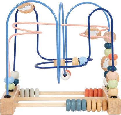 small foot Bead Maze Arctic made of FSC 100%-certified wood, motor activity toy for kids aged 12+ months, 12442