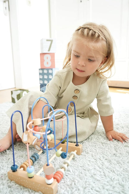 small foot Bead Maze Arctic made of FSC 100%-certified wood, motor activity toy for kids aged 12+ months, 12442