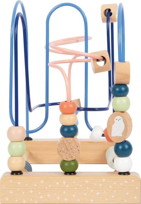 small foot Bead Maze Arctic made of FSC 100%-certified wood, motor activity toy for kids aged 12+ months, 12442