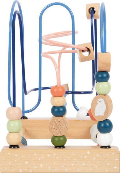 small foot Bead Maze Arctic made of FSC 100%-certified wood, motor activity toy for kids aged 12+ months, 12442