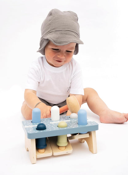 small foot Game Arctic Made of FSC 100%-Certified Wood, Hammer Bench for Kids Aged 1+ Years Old, 12448, Multicoloured