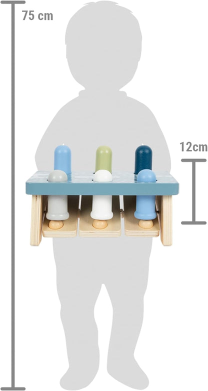 small foot Game Arctic Made of FSC 100%-Certified Wood, Hammer Bench for Kids Aged 1+ Years Old, 12448, Multicoloured