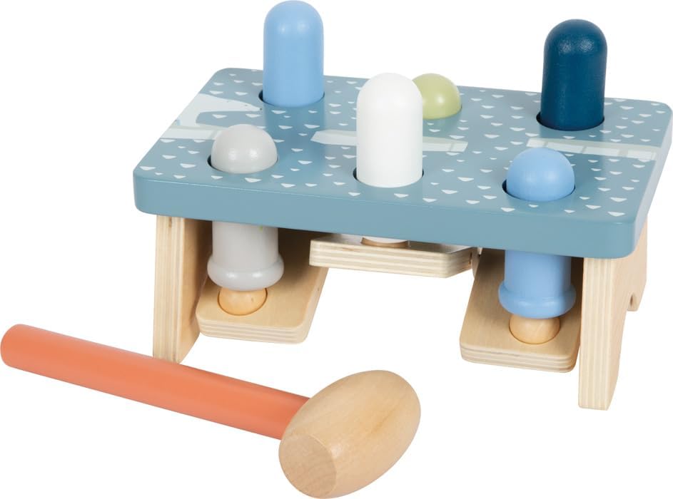 small foot Game Arctic Made of FSC 100%-Certified Wood, Hammer Bench for Kids Aged 1+ Years Old, 12448, Multicoloured