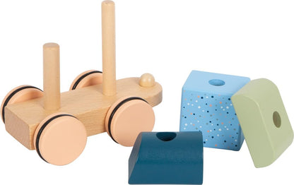 small foot-Trenino Tren Arctic de Madera certificada FSC 100%, Juego de Encajar y apilar, para niños a Partir de 1 año, 12449, Multicolor, Small