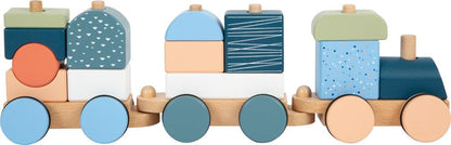 small foot-Trenino Tren Arctic de Madera certificada FSC 100%, Juego de Encajar y apilar, para niños a Partir de 1 año, 12449, Multicolor, Small