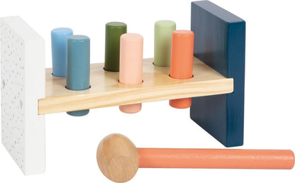 small foot Hammer Bench Arctic, Made of FSC 100%-Certified Wood, Motor Skills Learning Toy, Ages 1+ Years, 12452, Multicoloured