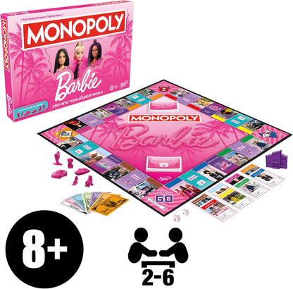 Monopoly Brettspiel: Barbie-Edition – englische Version