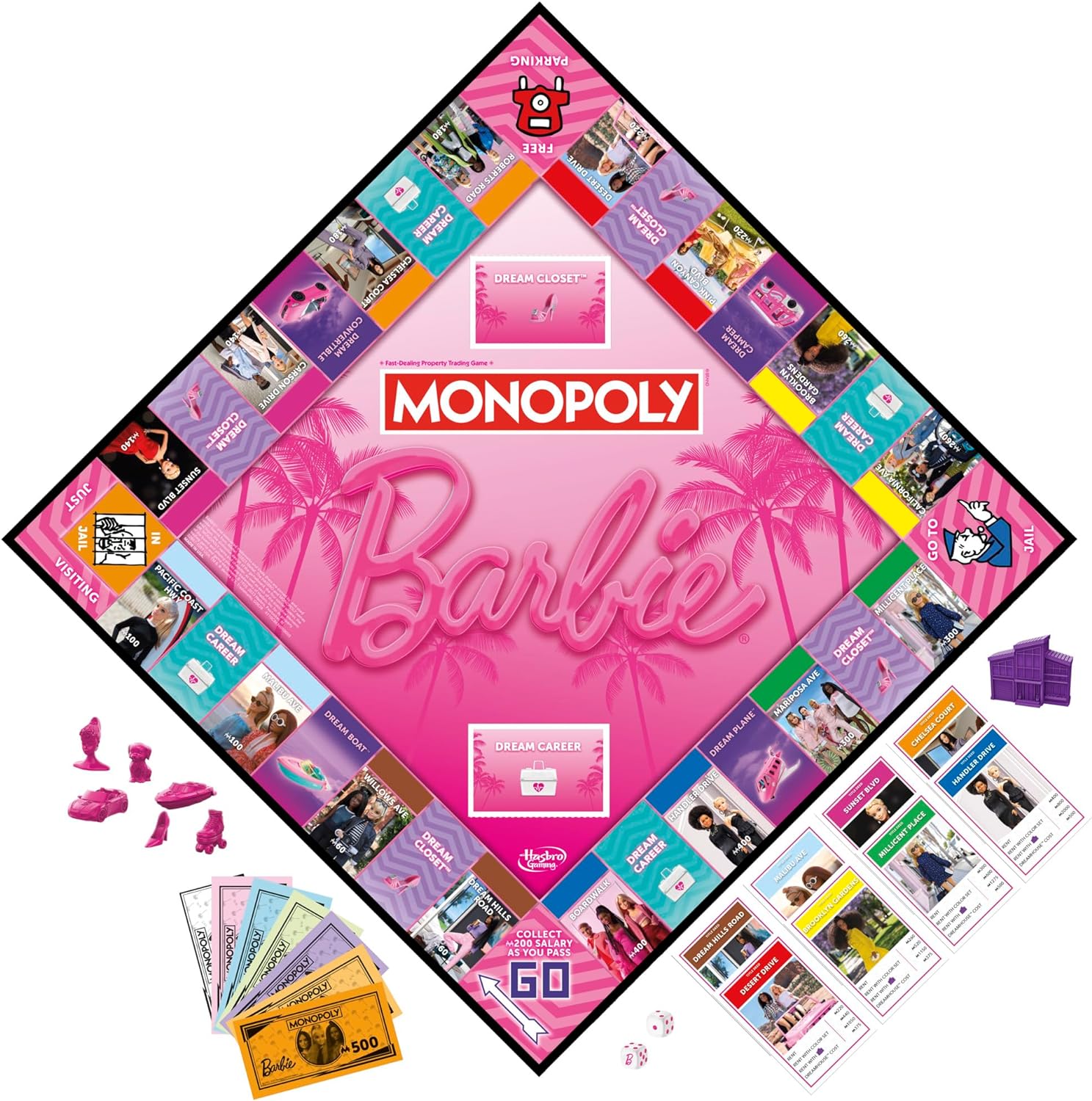 Monopoly Brettspiel: Barbie-Edition – englische Version