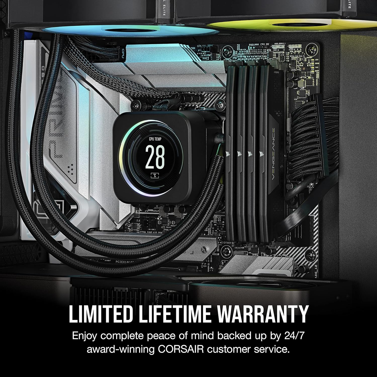 CORSAIR VENGEANCE DDR5 RAM 32GB (2x16GB) 5600MHz CL40 Intel XMP iCUE Compatible Computer Memory - Black (CMK32GX5M2B5600C40)