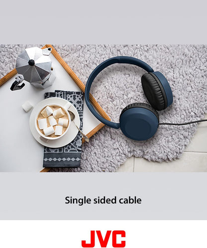 JVC HA-S31M Wired Over-Ear Headband Headphones with Microphone & Remote - Slate