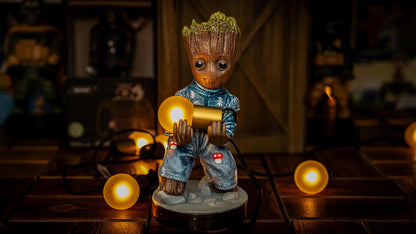 Cable Guys - Guardians of the Galaxy Toddler Groot in Pajamas Gaming Accessories Holder & Phone Holder for Most Controller (Xbox, Play Station, Nintendo Switch) & Phone Modern