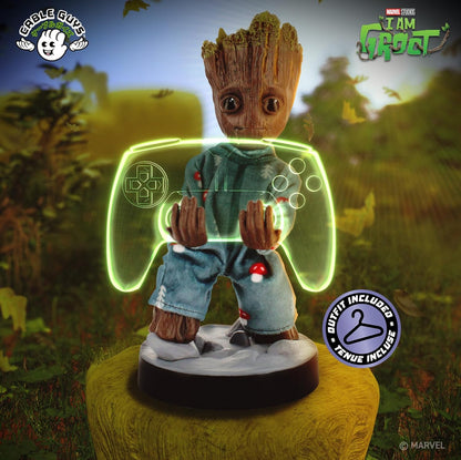 Cable Guys - Guardians of the Galaxy Toddler Groot in Pajamas Gaming Accessories Holder & Phone Holder for Most Controller (Xbox, Play Station, Nintendo Switch) & Phone Modern