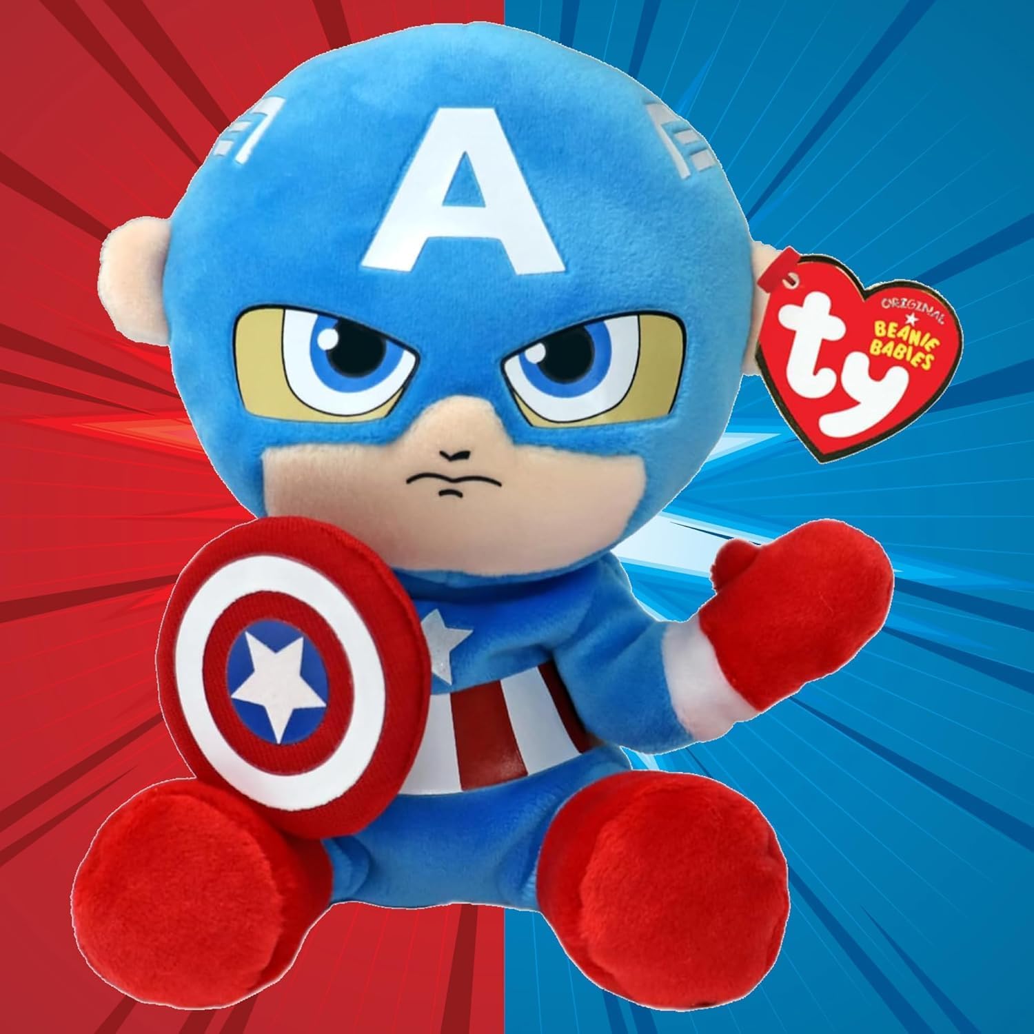 Ty Beanie Babies Marvel Captain America Soft 15cm