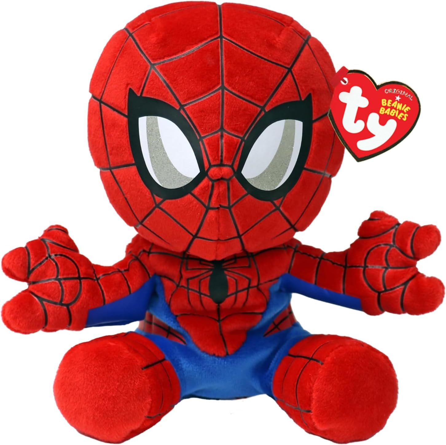 TY Spiderman Peluche Soft Small, Bleu