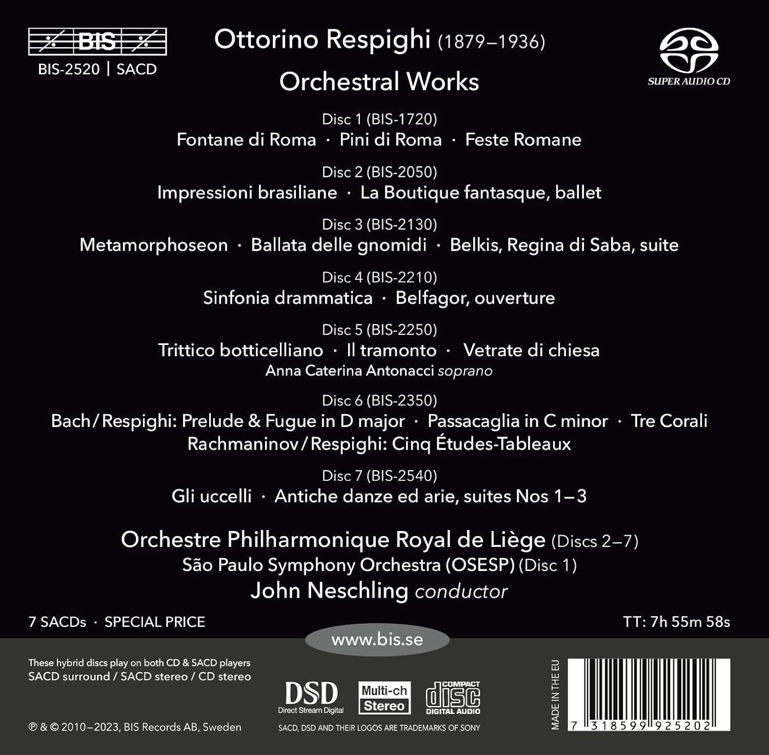 Ottorino Respighi: Orchetsral Works