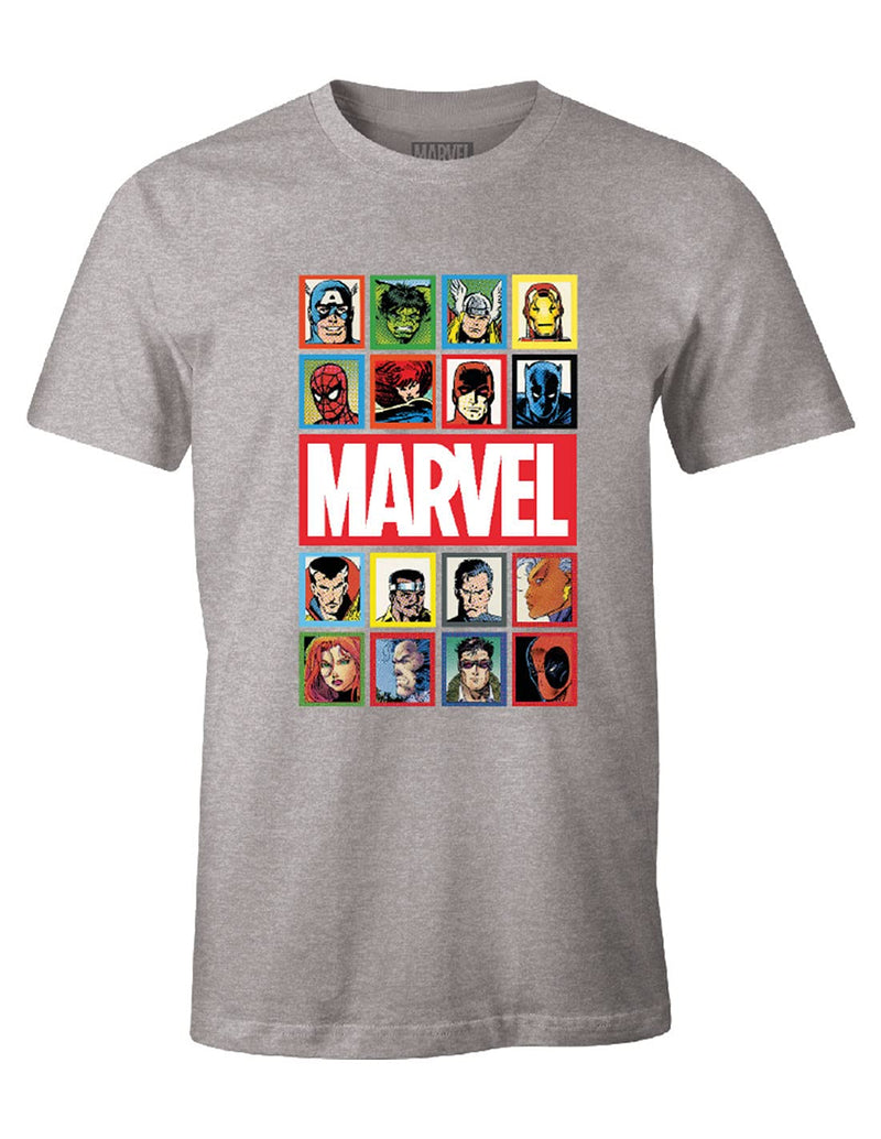 Marvel Frames T-Shirt XL Flecked Grey