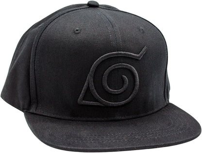 Boruto Black Konoha Cap, Black, One size
