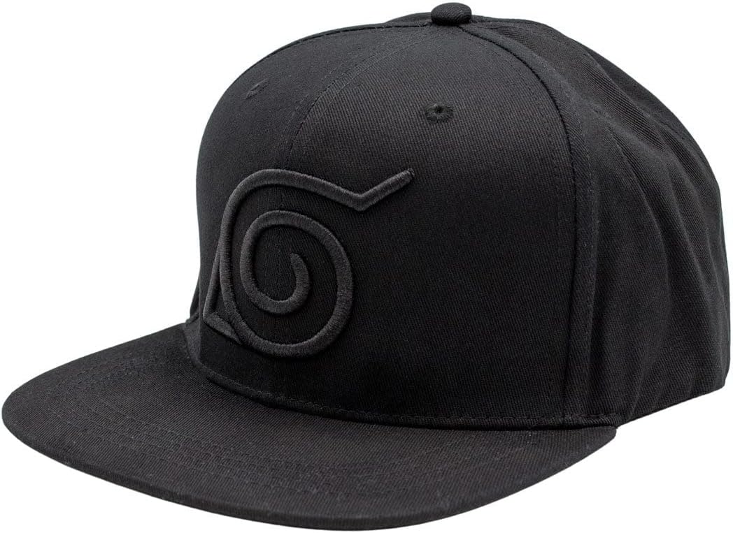 Boruto Black Konoha Cap, Black, One size