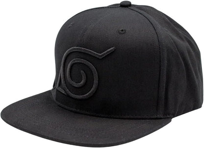 Boruto Black Konoha Cap, Black, One size
