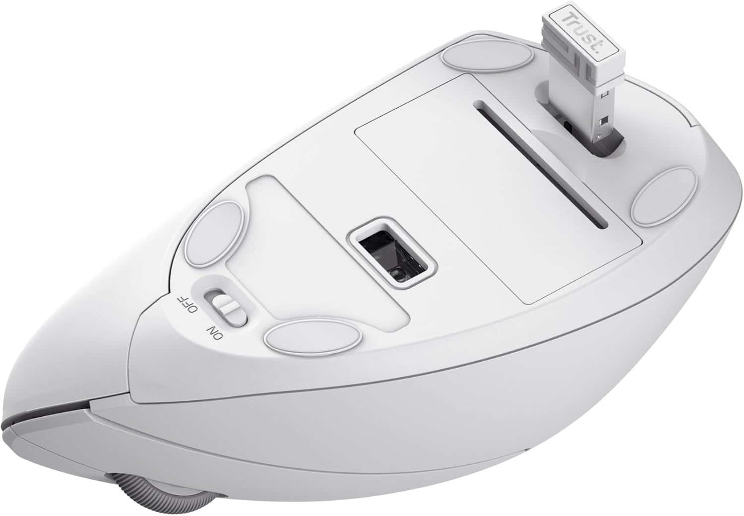 Trust Verto Wireless Ergonomic Mouse, Vertical Mouse with Storable USB Micro-receiver, Reduces Arm Strain, 800-1600 DPI, 6 Buttons, for Right Hand Users, PC, Laptop, Mac, Batteries Included
