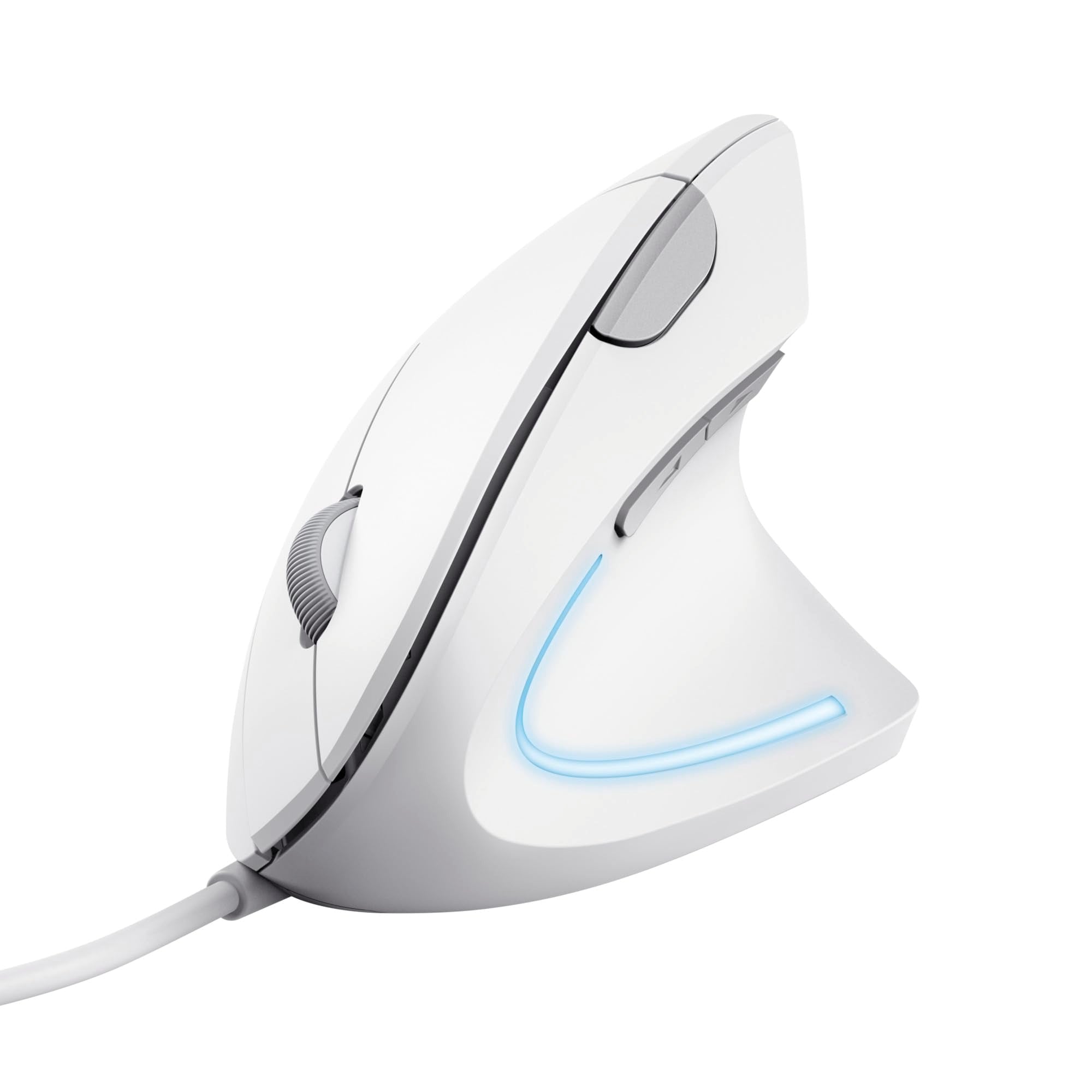 Trust Verto Wired Ergonomic Mouse, Vertical Mouse with LED Illumination, Reduces Arm Strain, 1000-1600 DPI, 6 Buttons, for Right Hand Users, 1.5m USB Cable, Computer Mouse for PC, Laptop. Mac
