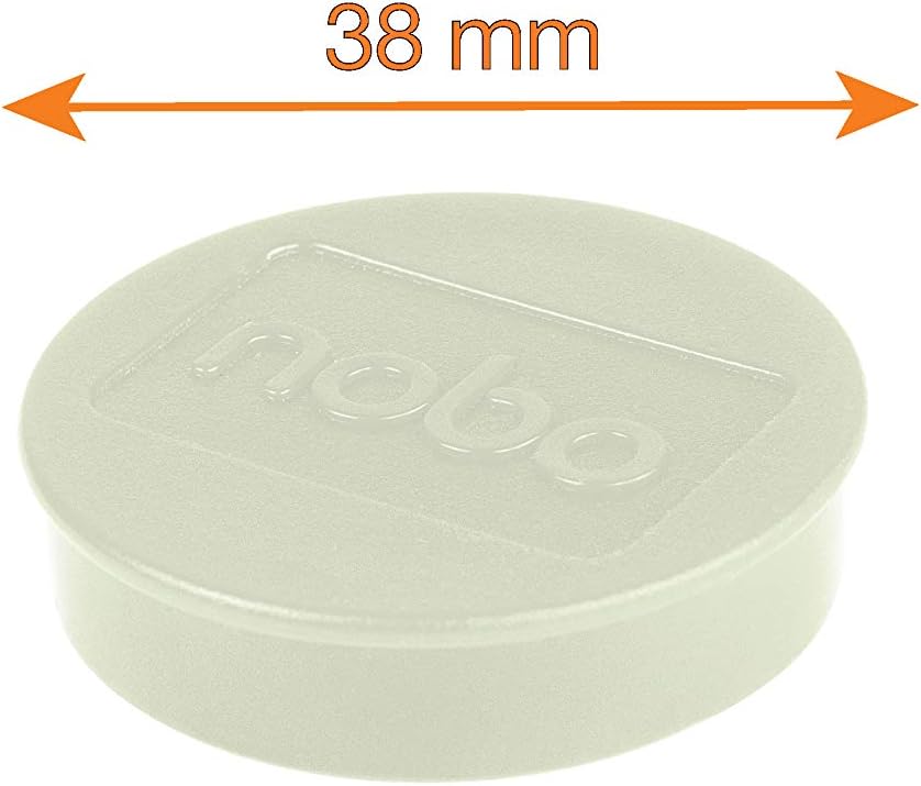 Nobo Imanes para Pizarra Blanca, 38 mm, Paquete de 10, 1915315, Variedad de Colores