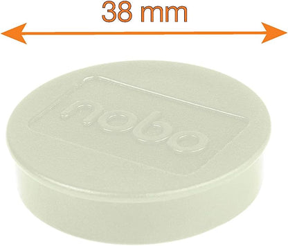 Nobo Imanes para Pizarra Blanca, 38 mm, Paquete de 10, 1915315, Variedad de Colores