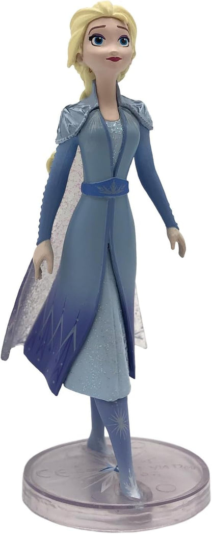 Bullyland 13415-100 Years Disney Toy Figures Set with Princess Elsa in 4 Variations, Ideal as a Small Gift for Children from 3 Years