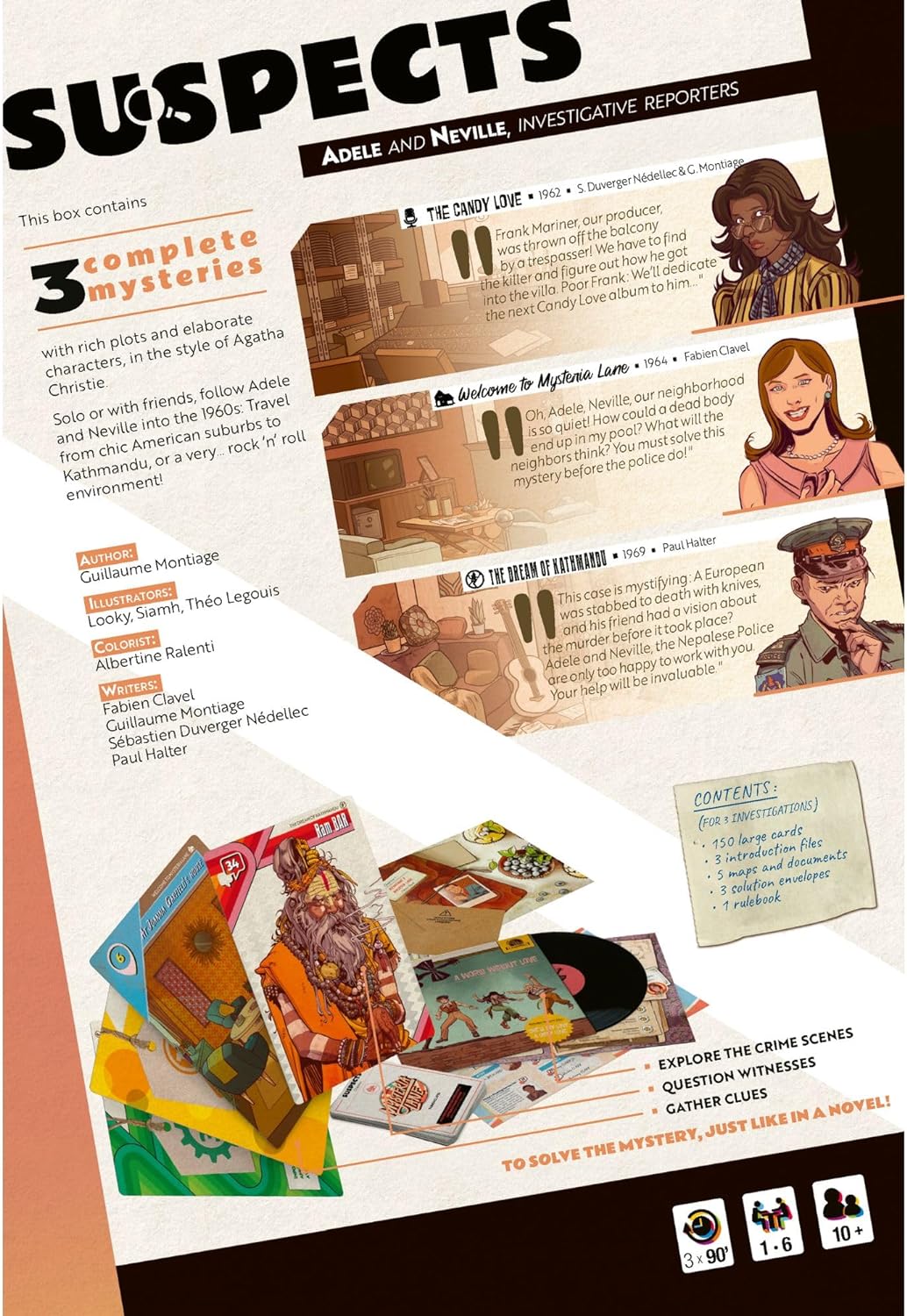 STUDIO H Suspects: Adele & Neville Investigative Reporters | Murder Mystery Game | 1 to 6 Players | 60 Minutes
