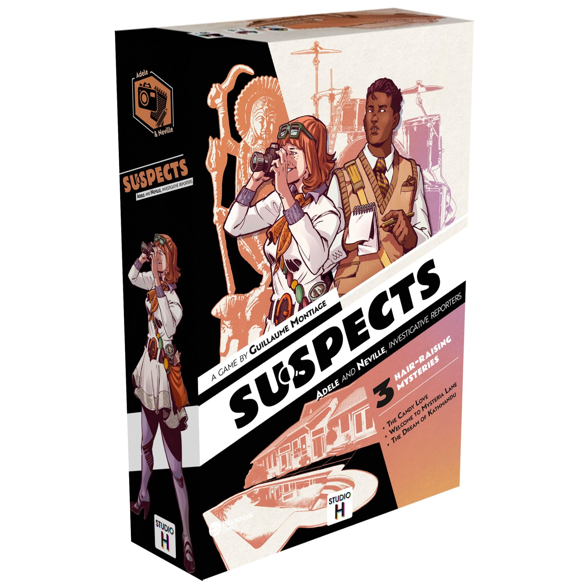 STUDIO H Suspects: Adele & Neville Investigative Reporters | Murder Mystery Game | 1 to 6 Players | 60 Minutes