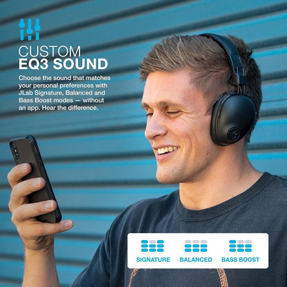 JLab Studio Pro Bluetooth Wireless Over-Ear Headphones, 50+ Hour Bluetooth 5 Playtime, EQ3 Sound, Ultra-Plush Faux Leather & Cloud Foam Cushions, Track and Volume Controls