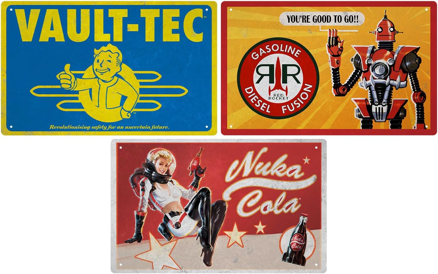 Fallout Blechschilder 3er Set Brands