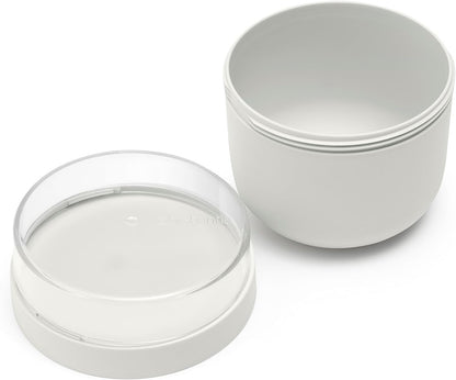 Brabantia - Make & Take Breakfast Bowl 0.5L - with Screw-On Ingredients Container (180 ml) - Leakproof - Large Opening - Suitable for Freezer - Dishwasher & Microwave Safe