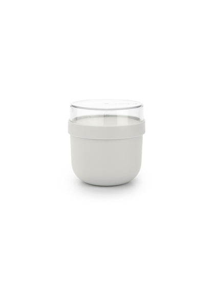 Brabantia - Make & Take Breakfast Bowl 0.5L - with Screw-On Ingredients Container (180 ml) - Leakproof - Large Opening - Suitable for Freezer - Dishwasher & Microwave Safe