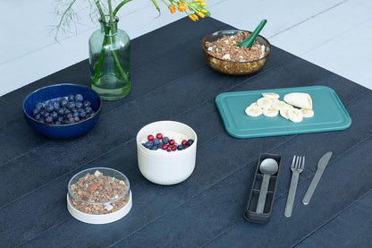 Brabantia - Make & Take Breakfast Bowl 0.5L - with Screw-On Ingredients Container (180 ml) - Leakproof - Large Opening - Suitable for Freezer - Dishwasher & Microwave Safe