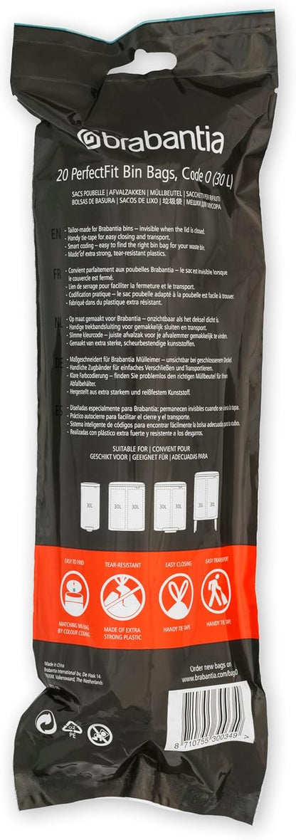 `Brabantia Afvalzak Perfectfit O 30L, 20 Stuks`