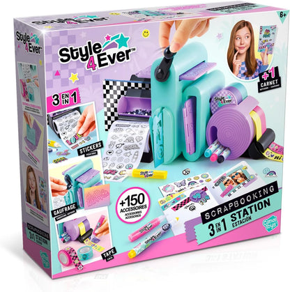 Canal Toys - Style 4 Ever OFG 275- DIY Personalisiertes Scrapbook und Notizbuch Set - Scrapbooking Set mit Stickern, Stiften & Perlen, 1 Set, mehrfarbi