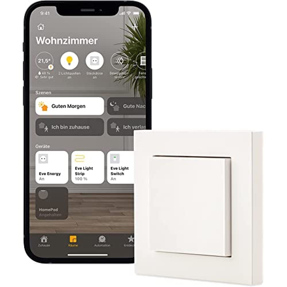 Eve Light Switch - Connected Wall Switch With Apple Homekit Technology