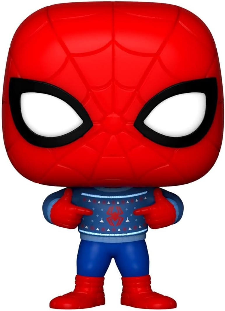 Funko Pocket POP! & Tee: Marvel-Holiday Spiderman - Spider-Man - Small - (S) - T-Shirt - Clothes With Collectable Vinyl Minifigure - Gift Idea - Toys and Short Sleeve Top for Adults Unisex Men