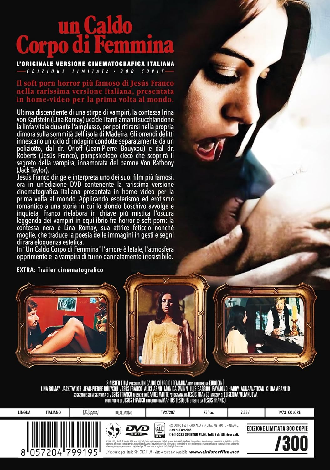 Sinister Film, DVD Caldo Corpo Di Femmina (Un) (Restaurato In Hd) (Edizione Limitata 300 Copie Numerate)
